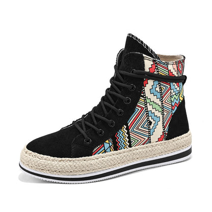 High-top Canvas Casual Board Shoes