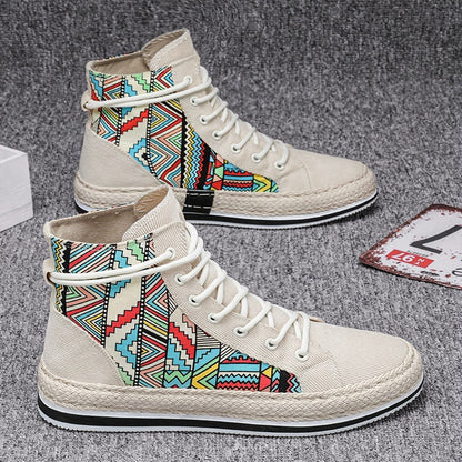 High-top Canvas Casual Board Shoes