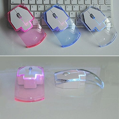 Creative Ultra-thin Transparent 2.4GHz Wireless Optical Luminous Mouse for PC Laptop