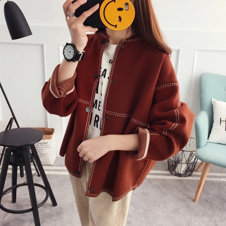 Women's Korean-style Sweater Cardigan Autumn Winter Coat