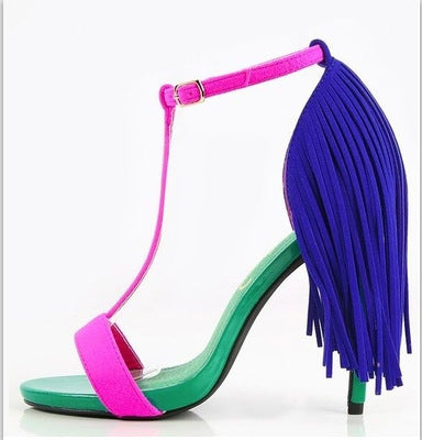 Tassel sexy high-heeled sandals