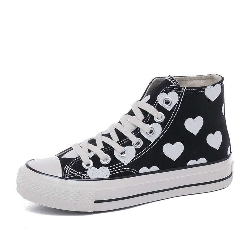 Fashion Brand New High-top Canvas Shoes Women's White Shoes