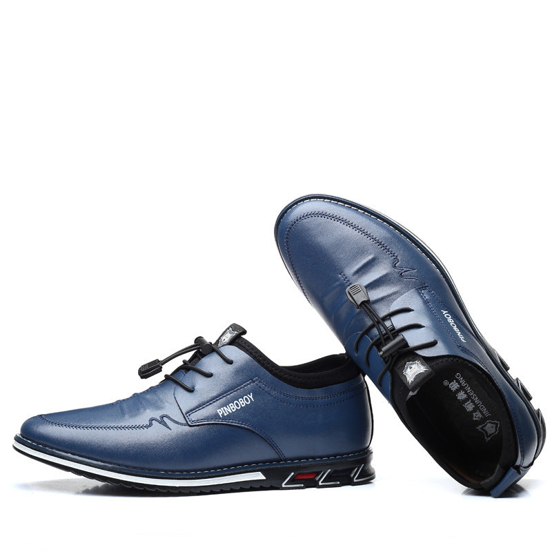 All-match Men's Leather Shoes Soft Sole Casual Sports Shoes