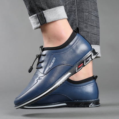 All-match Men's Leather Shoes Soft Sole Casual Sports Shoes