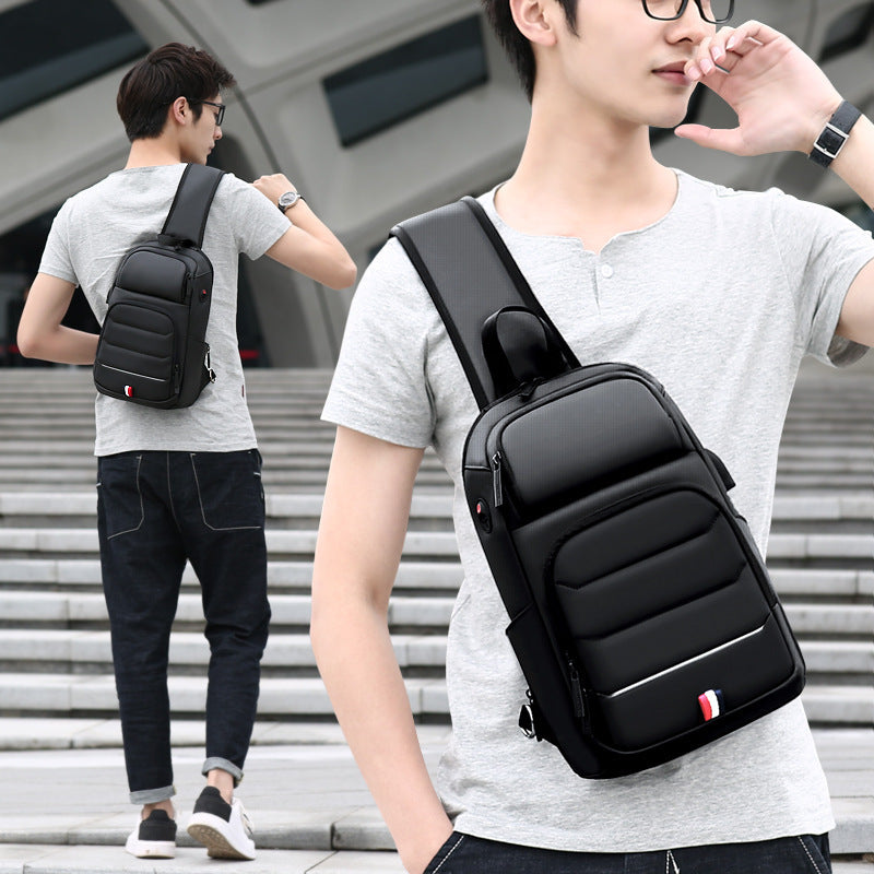 Large Capacity Diagonal Bag Men'S Business Casual Shoulder Bag Fashion Student Cross-Body Bag