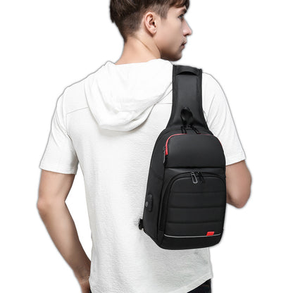 Factory Direct Sales New Fashion Trendy Men'S Chest Bag One Drop Shipping Outdoor Casual Shoulder Bag