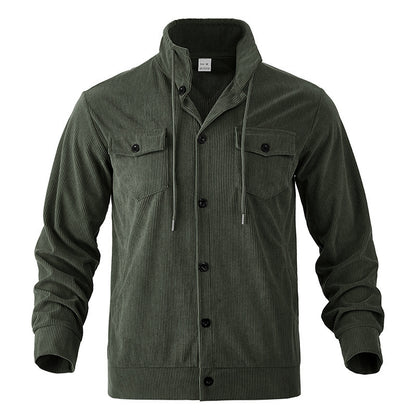 FallWinter Jacket Men's Corduroy Turn-down Collar Coat