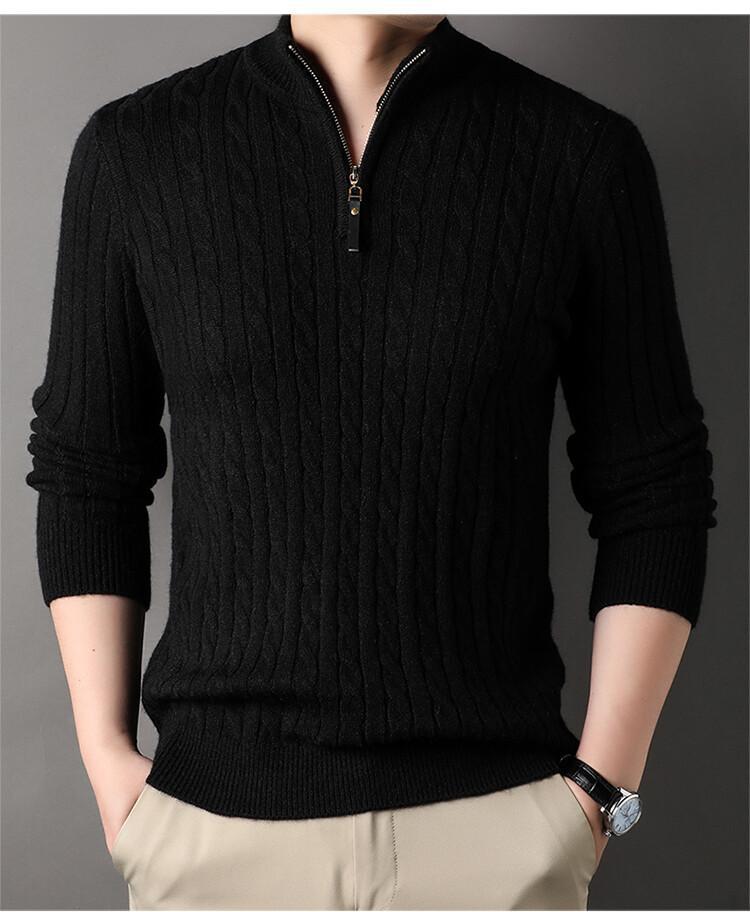 Men's Stand Collar Sweater Long Sleeve