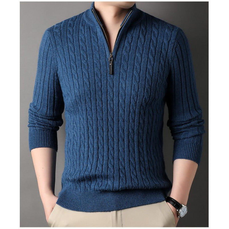 Men's Stand Collar Sweater Long Sleeve