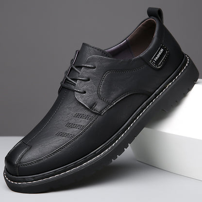 Men's Business Casual Leather Shoes Retro Trendy Youth