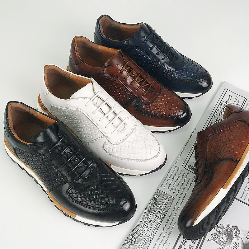 Fashion Genuine Leather Men's Sports Casual Shoes