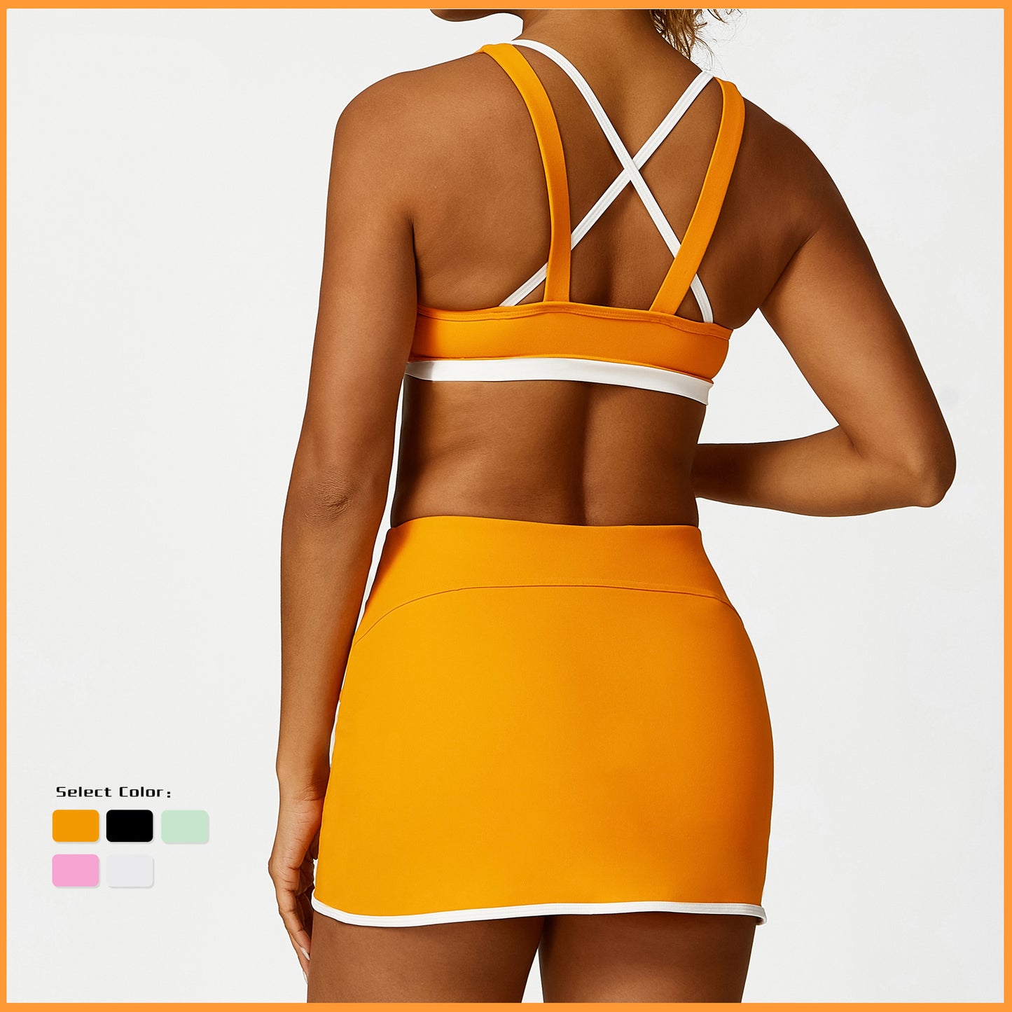 New European And American Underwear Peach Hip Raise High Waist Tennis Skirt Sports Underwear For Women