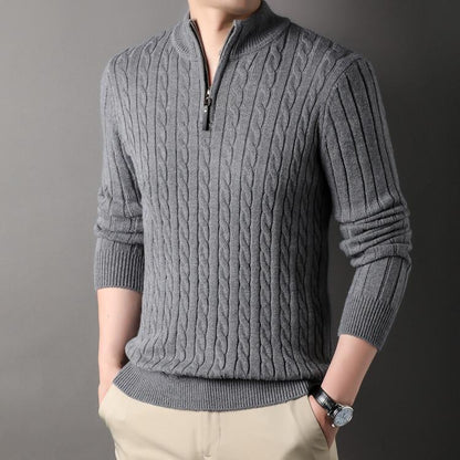 Men's Stand Collar Sweater Long Sleeve