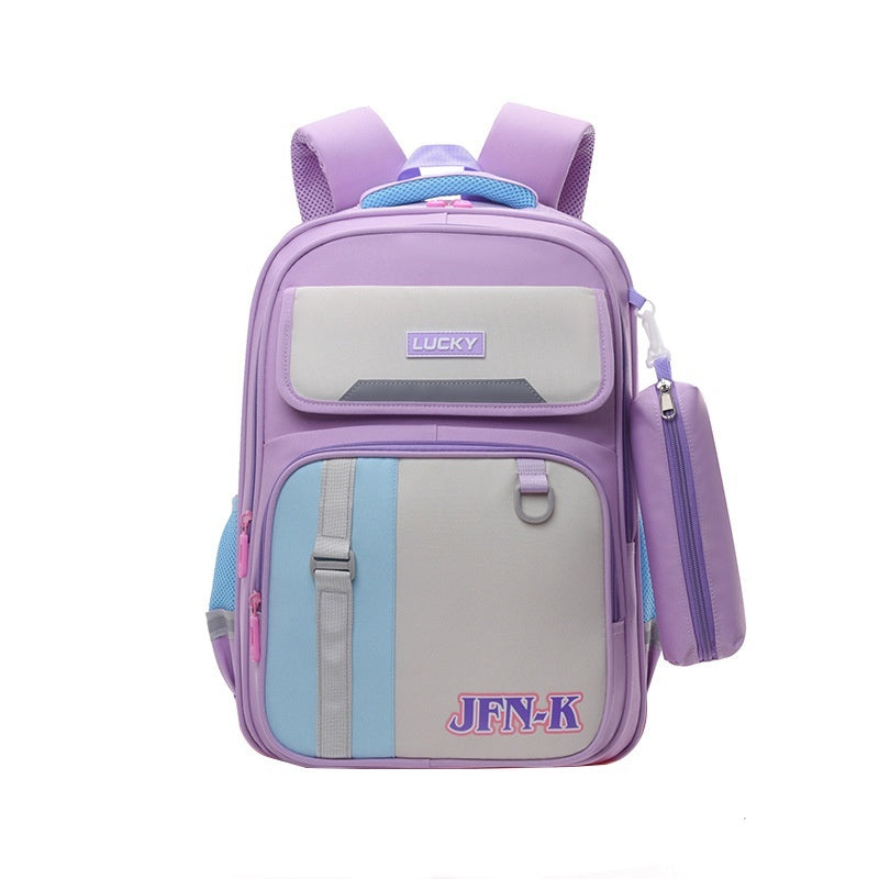 Elementary School Student Trolley Schoolbag Grade 1-6 Trendy Simple Wear-resistant Waterproof Spine-protective