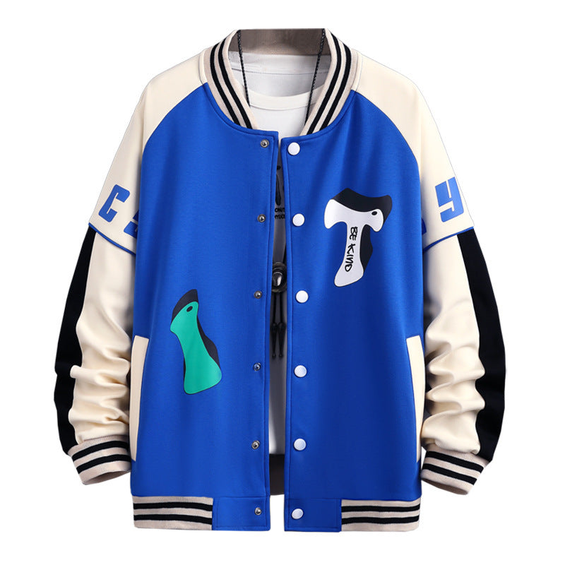 Printed Baseball Uniform Jacket Coat