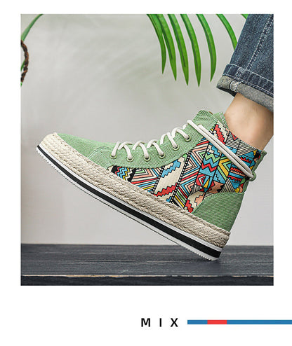 High-top Canvas Casual Board Shoes