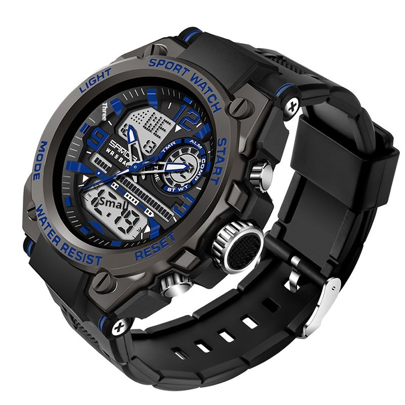 Trendy Cool Multi-functional Double Display Electronic Watch