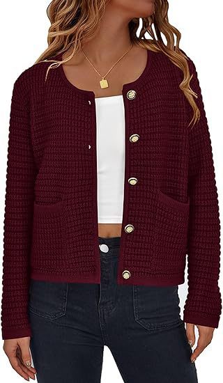 Women's Knitted Button Cardigan Top