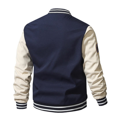 Retro Baseball Uniform Men's Thickened Loose Casual Jacket