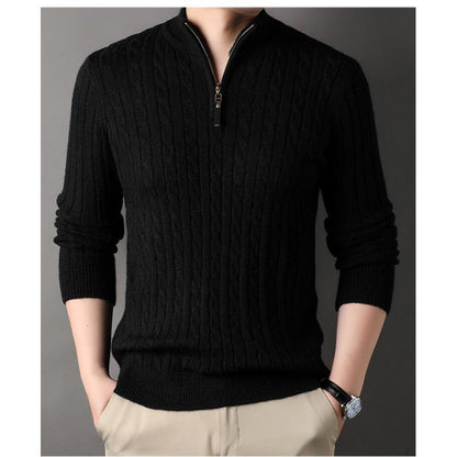 Men's Stand Collar Sweater Long Sleeve