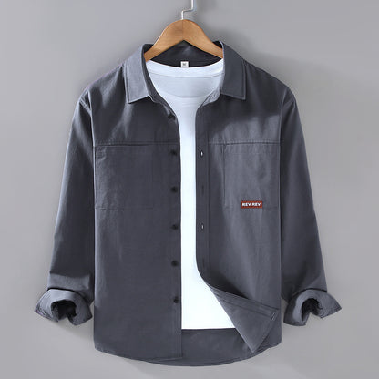 Workwear Shirt Coat Men's Loose All Cotton