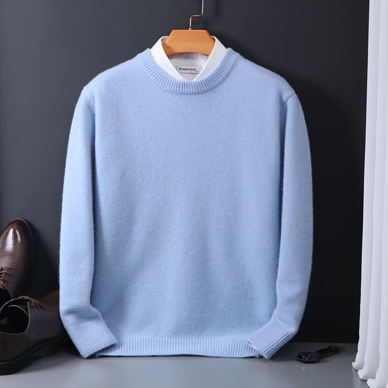 Round Neck Sweater Men's Loose Oversized Knit Bottoming Shirt