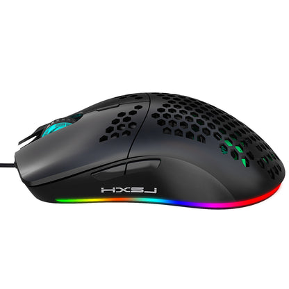 Lightweight Honeycomb Shell Hole Game Wired Mouse