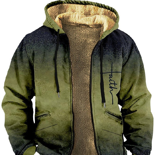 Thick Winter Cotton Jacket With Added Fleece For Men