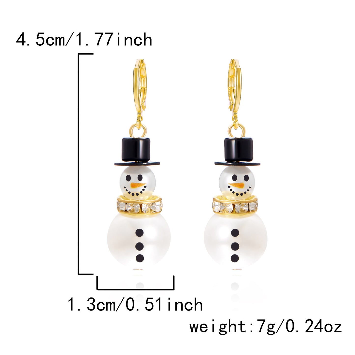 Women's Fashion Christmas Snowman Pendant Earrings