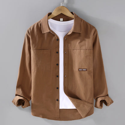 Workwear Shirt Coat Men's Loose All Cotton