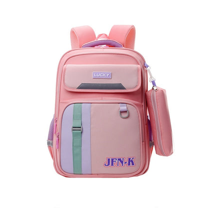 Elementary School Student Trolley Schoolbag Grade 1-6 Trendy Simple Wear-resistant Waterproof Spine-protective