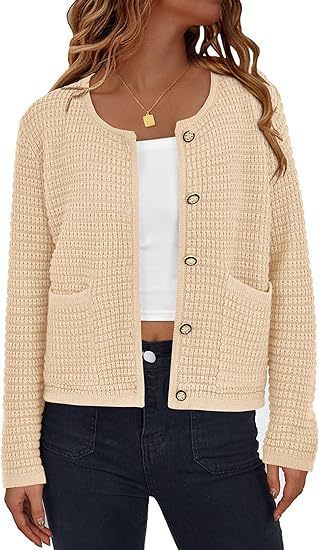 Women's Knitted Button Cardigan Top