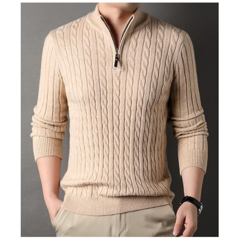 Men's Stand Collar Sweater Long Sleeve