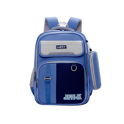 Elementary School Student Trolley Schoolbag Grade 1-6 Trendy Simple Wear-resistant Waterproof Spine-protective