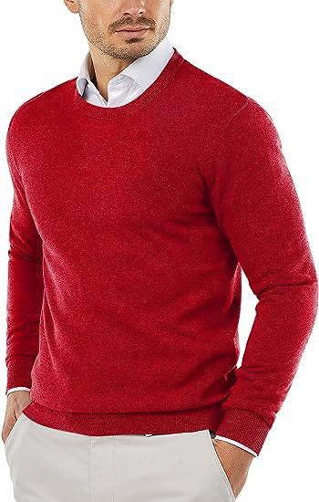 Men's Round Neck Sweater Sweater Solid Color Casual Long Sleeves