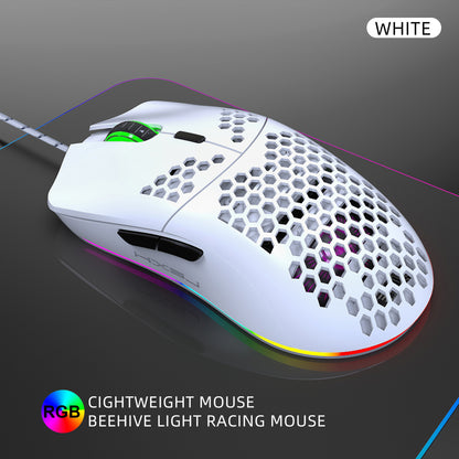 Lightweight Honeycomb Shell Hole Game Wired Mouse