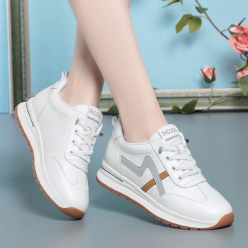 Leisure Sneaker Lightweight Soft Sole Leather Non-slip