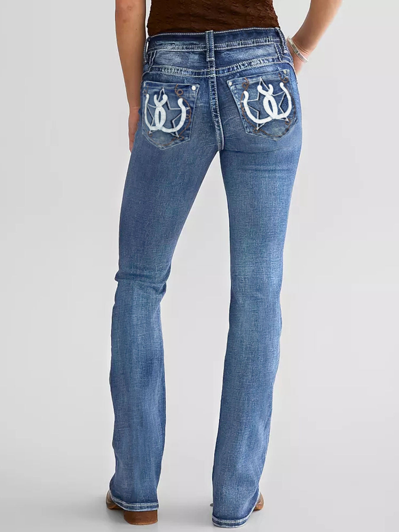 Women's Jeans Fashion Slim Embroidery