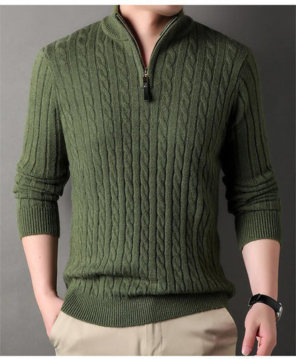 Men's Stand Collar Sweater Long Sleeve