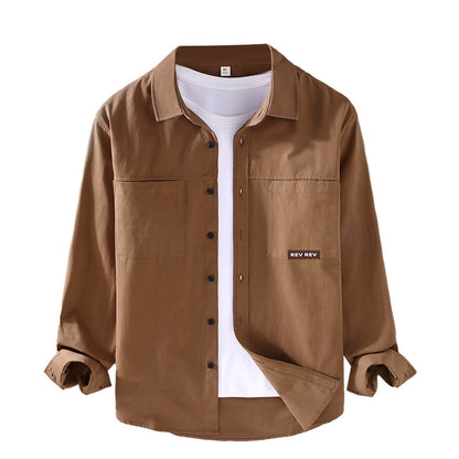 Workwear Shirt Coat Men's Loose All Cotton