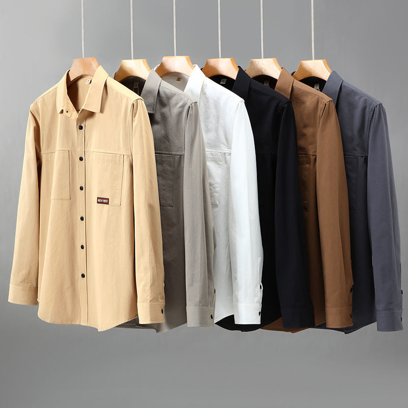 Workwear Shirt Coat Men's Loose All Cotton