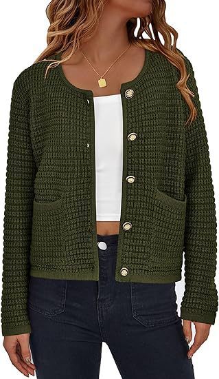 Women's Knitted Button Cardigan Top